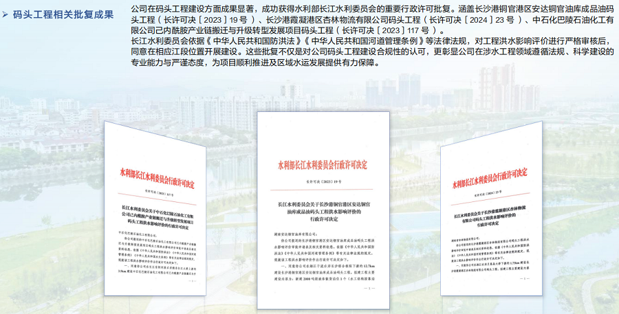 碼頭工程相關批復成果